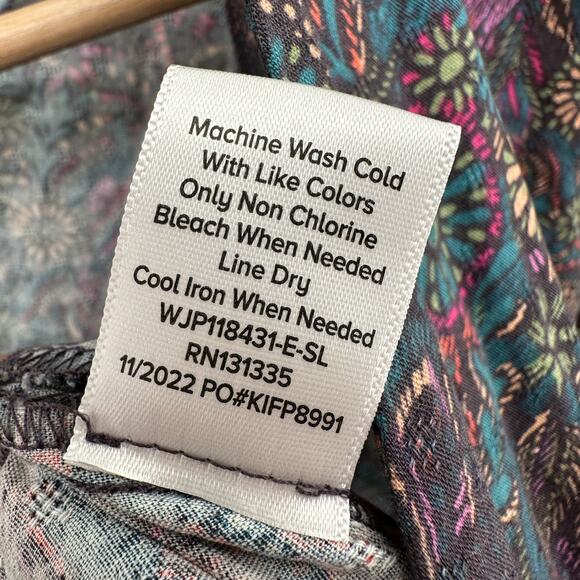 EVEREVE NWT Ember Multicolor Print Puff Sleeve Jumpsuit // XS - Picture 14 of 15